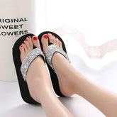 Beach Sandals Sequins Bling Slippers For Women-BS01073-Veeddydropshipping
